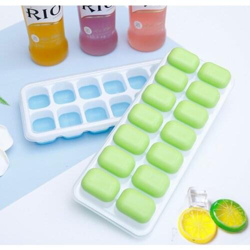 14 Grid Food Silicone Ice Tray Summer DIY Ice Box With lid Ice Cube Ice Tray Ice Making Molds Are Easy To Demold Ice Cream Mould