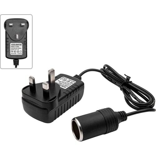 Universal 220V Mains Plug to 12V Socket Adapter Converter Car Cigarette Lighter AC/DC Socket Converter Adapter US/EU/UK Plug