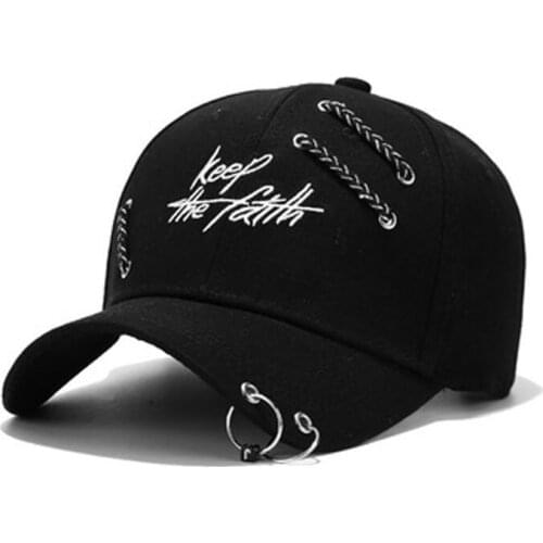 Spring And Summer Baseball Cap South Korea Fashion Lron Ring Lovers Street Sun Cap Sun Visor Cap