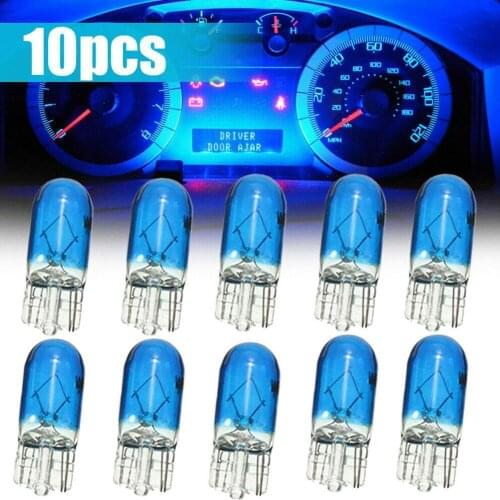 10pcs/set Blue T10 501 W5W Car Bulb Dashboard Dash Panel Gauge Light Bulbs 12V Lamp Dome Light Bulbs Car Accessories