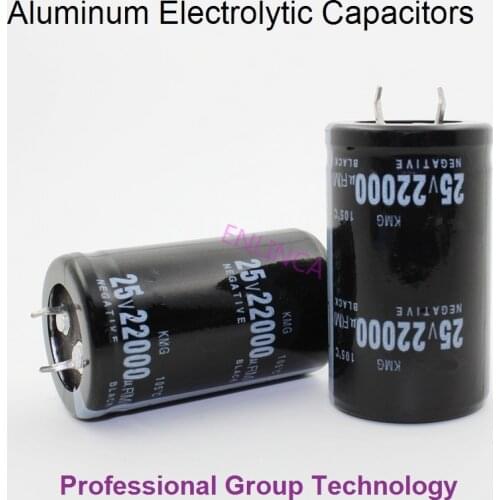 2pcs AT333 Good quality 25v22000uf Radial DIP Aluminum Electrolytic Capacitors 25v 22000uf Tolerance 20% size 30x50MM 20
