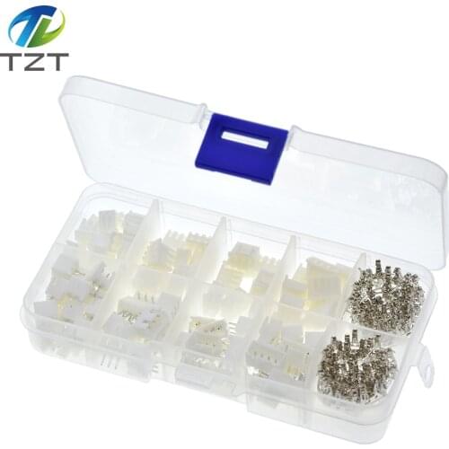 250pcs/lot 50Sets/box kit 2.54mm XH2.54 2p 3p 4 pin Connector plug + straight needle + terminal socket Header wire Adaptor Y A S