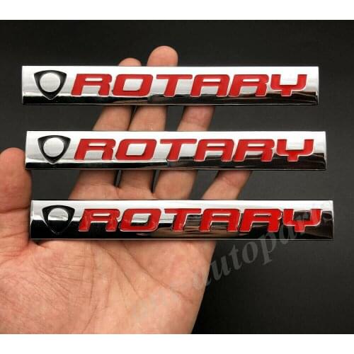 3pcs Metal Rotary Engine Race Motor Swap Car Trunk Emblems Badge Decals Sticker