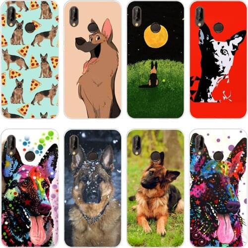 52H German Shepherd Love fashion Soft Silicone Tpu Cover Case for huawei p 20 lite pro y6 2017 mate 10 lite