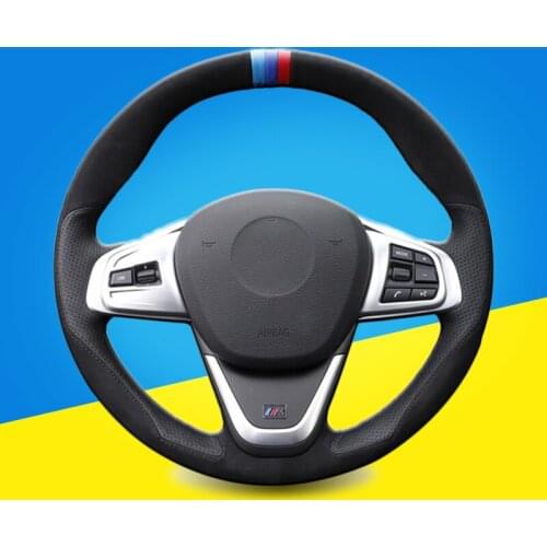 Auto Braid On The Steering Wheel Cover for BMW 220i 218i 225xe Interior Accessories Car Braid Steering Wheel Cover Car-styling