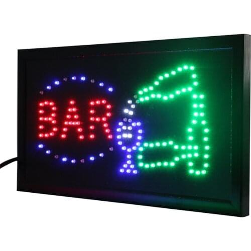 CHENXI Open Bar Led Neon Business Motion Light Sign On/off with Chain Led Sign Board 19*10 inch Indoor