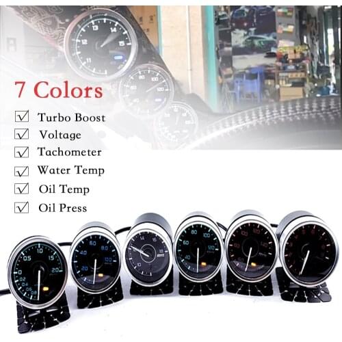 DF Meter 2.5inch 7 Colors Defi Advance A1 Gauges Water Temp Oil Temp Turbo Boost Oil Pressure Ext Temp Vacuum Gauge