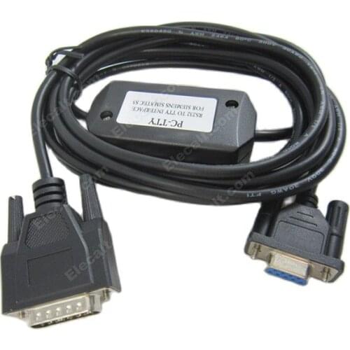 Elecalt RS232 PC-TTY PC to TTY Adapter Programming Cable for SIMATIC S5 PLC 6ES5734-1BD20 (DB15) cabo plc