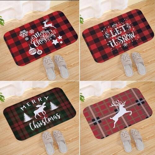 FENGRISE Christmas Mat Outdoor Carpet Doormat Merry Christmas Decoration for Home 2021 Xmas Navidad Gifts Happy New Year 2022