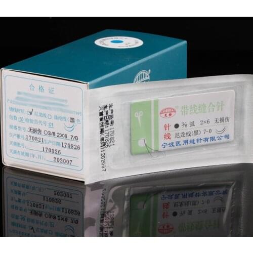 Round Suture needle surgery tool microsurgery nylon monofilament wire round harmless needle surgical instrument 10pc/set