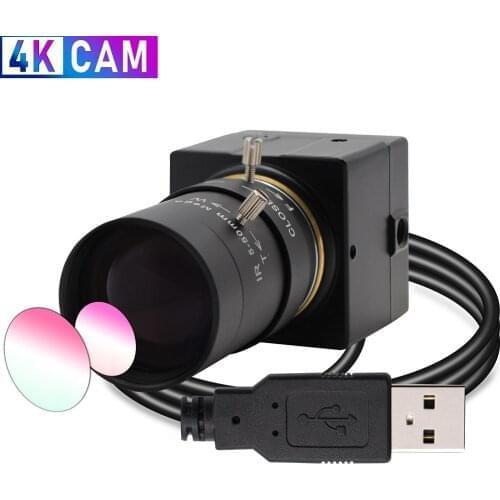 4K 3840x2160 MJPEG 30fps Sony IMX415 Sensor CCTV Varifocal Manual Zoom CS Lens USB Video Cam Webcam Camera for PC Computer Latop