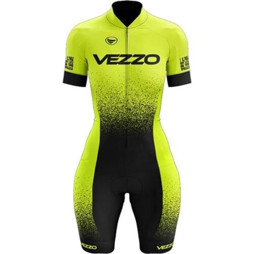 Vezzo Design Cycling Skinsuit Bike Clothing Triathlon Suit Roupa Ciclismo Maillot Mujer Wielerkleding Custom Women Cycle Apparel