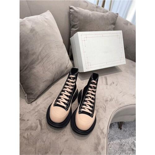 High Quality Womens Canvas Shoes High Top Sneakers Female Shoes Casual Platform Maximum Size 44 Non-slip Zapatos Planos