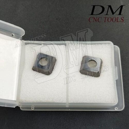 2PCS SEHT1204 CBN30 Square Milling Inserts Cubic Boron Nitride Inserts CNC Lathe Cutting Inserts For Machining Super Hard Steel