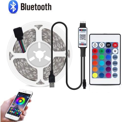 DC 5V USB 2835 LED RGB Strip lamp Bluetooth Music Control Book light Bulb Home TV Decor Lighting Ribbon desk decor tape String