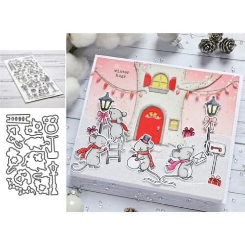 Cute Mouse Metal Cutting Dies for Scrapbooking Handmade Tools Mold Cut Stencil New DIY Card Make Mould Model Craft Decoration
