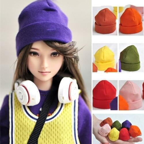 1/6 Fashion Doll Woolen Beanie Knitting Hat Skate Cap Casual Outfits for 12 inch figures Winter Clothes Decor Accessories