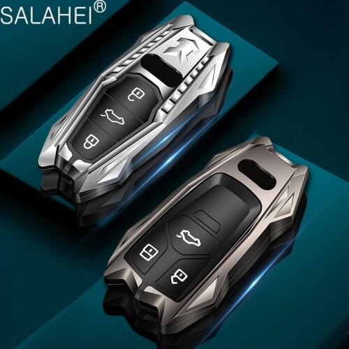 Fashion Aluminum Alloy Car Key Case For Audi A1 A4 A5 A6 A7 A8 B6 B7 B8 B9 TT TTS 8S SQ5 A4L A6L Q3 Q5 Q7 S5 S6 S7 Protection
