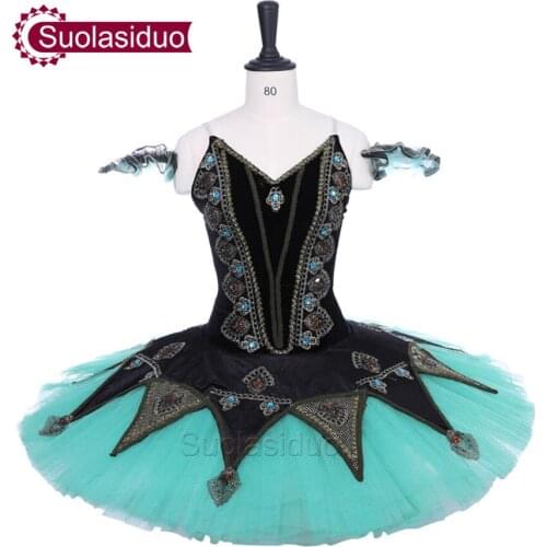 New Arrival Adult Black Classical Ballet Tutu Costumes The Clown Ballet Dance Stage Wear Girls Green Ballet Skirt Kids Dresses