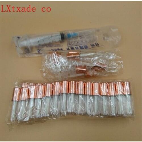 50 pcs Free Shipping 1.2 ml Rose Gold Cap Plastic Tube Lip Oil Empty Packing Bottle Clear Lip Gloss Tube Lip Balm Containers