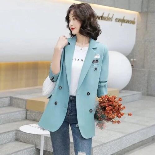 Casual Fashion Suit Women 2021 Spring Autumn New Loose Long-Sleeved Wild Western Style Small Suit Jacket Trend Commute Loose