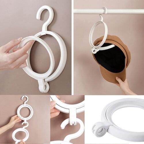 1 Piece Adjustable Cap Organizer Door Rear Storage Hanging Strip Scarf Hat Rack Baseball Cap Holder Organizer Closet Hanger