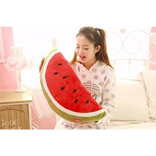 Xmas Gift Plush Watermelon Toy Giant Large Stuffed Fruit Plush Doll Pillow 1 Pcs