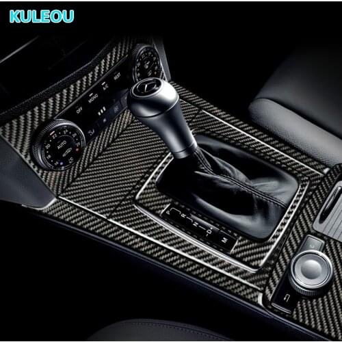 Car interior decoration moulding Carbon Fiber Central Control Panel Stickers For mercedes w204 C class 07-13 LHD RHD accessories