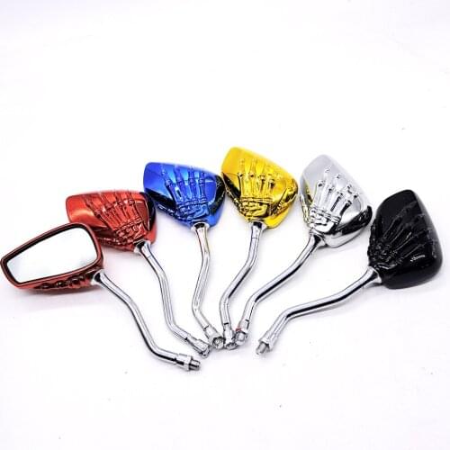 Universal Motorcycle Scooter Back Side Mirror Modification Ghost claw Rear View Mirrors 1 Pair 8mm 10mm clockwise Mirrors