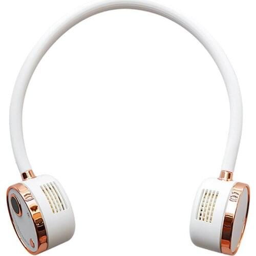Neck Fan 360 Degree High Toughness Hanging Dua Fan Office Room Outdoor Sport Summer Electric Mini Cooler USB Fan