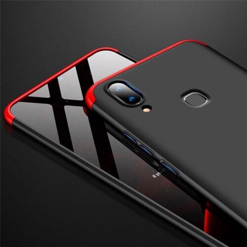 Vivo V11i Z3i Case 360 Degree Protected Full Body Matte Hard Phone Case for Vivo Z3i V11i Cover + Glass Film for VivoV11i