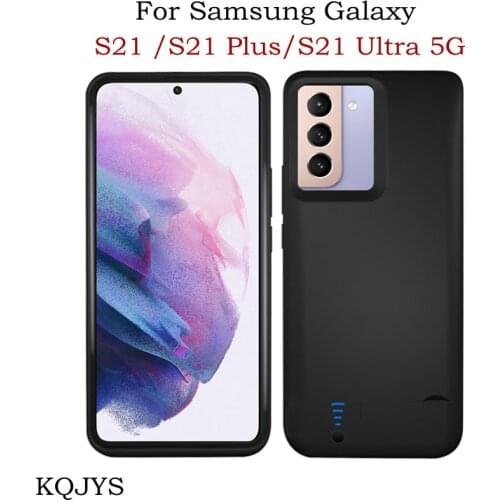 KQJYS Portable Power Bank Charging Cover For Samsung Galaxy S21 S21 Plus S21 Ultra 5G Battery Case Smart Battery Charger Case