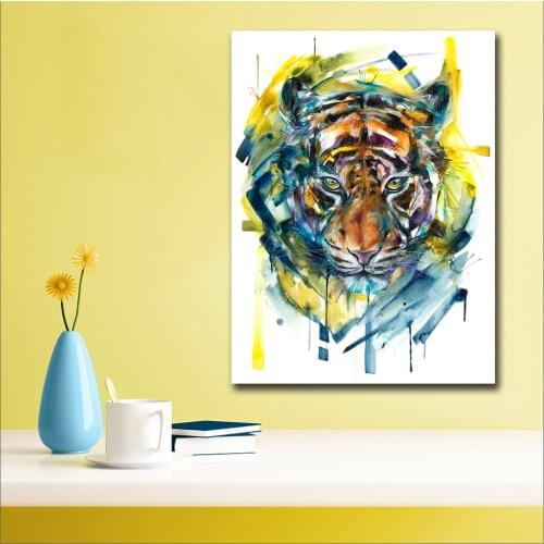 WLONG ART Printing Wall Art Pictures For Living Room Home Decor Abstract Ink Art Rising Fearless Canvas Oil Painting Printed