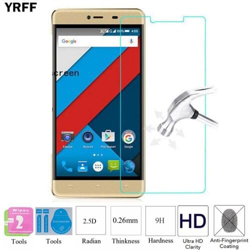 2PCS 2.5D 0.26mm 9H Tempered Glass Screen Protector Protective Film For Highscreen Power Rage Free Tools