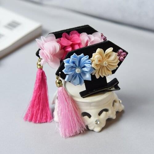 2 Pcs/Set Children Cute Colors Tassel Pearl Flower Ornament Hair Clips Baby Girls Lovely Barrettes Hairpins Kid Hair Accessories