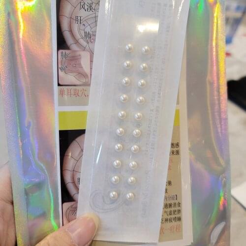 Pearl auricular-plaster therapy Ear point sticking auricular acupressure EAR PRESSURE POINTS STIMULATORS pearl ear seeds