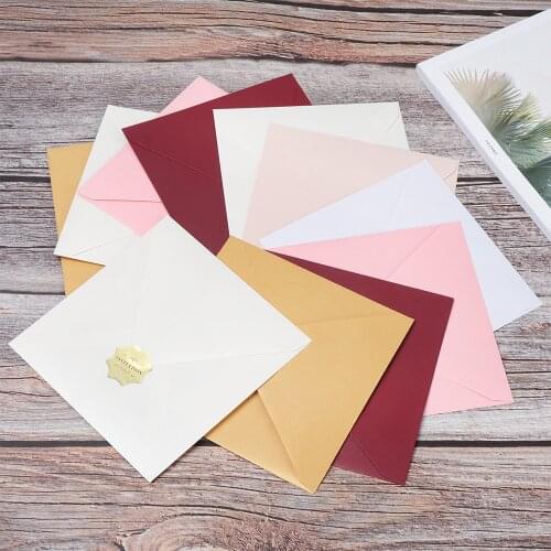 10pcs Classical Paper Envelopes Wedding Invitation Envelope Bag Multicolor Pearlescent Message Card Gift Envelope Greeting Card