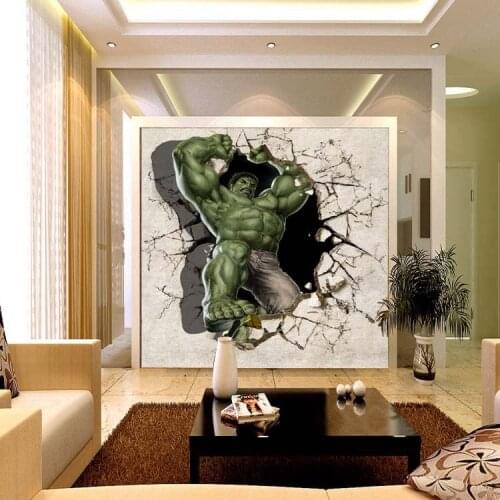 3D TV stereo wallpaper background wall large entrance room green giant murals Custom sizes