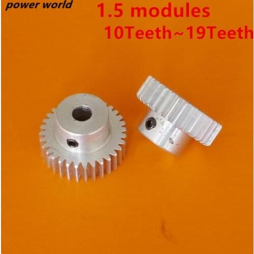 Aluminum Alloy 1.5 Modules 10T to 19T Cylindrical Gear Rack Linear Sliding Table Motor Toy Parts Accessory