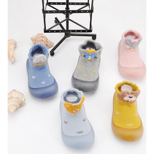 2021 Baby Toddler Fox Lion Tiger Shoes Non-Slip Anti-Off Foot Short Floor Knitted Socks First Walker 5Size 2104 KeDing