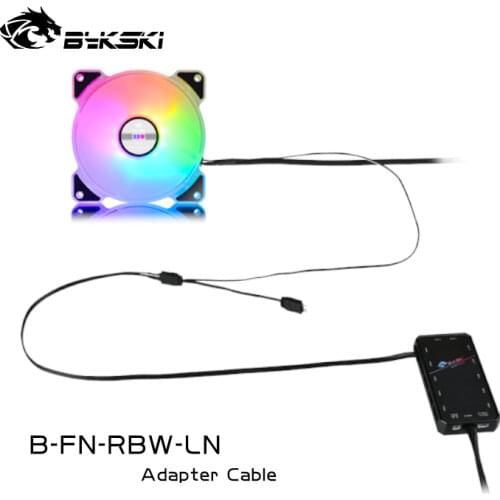 Bykski 5V Fan Adapter Cable, ASUS AURA Light 3 Pin To 6 Pin SYNC Line To M/B Or Controller, B-FN-RBW-LN