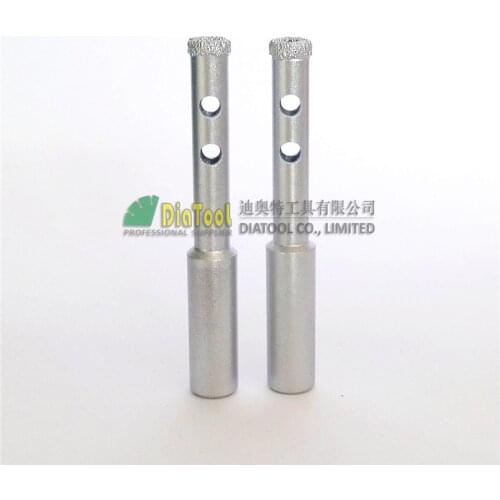 DIATOOL 2pcs Dia 8mm Professional Quality Vacuum Brazed Diamond Core Bits Round Shank Dry Or Wet Drilling Bits Diamond Hole Saw