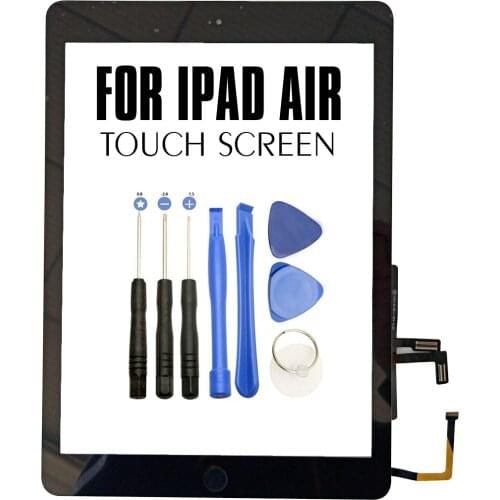 For iPad 5 Air 1 A1474 A1475 A1476 Touch Screen Digitizer Front Glass Display Panel Replacement New LCD Outer