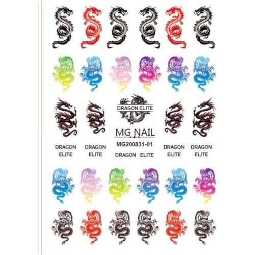 DRAGON NAIL STICKERS 11 Types 3D Stickers Dragons / water decals / dragon / black dragon / dragons / nail stickers /,GH7576h