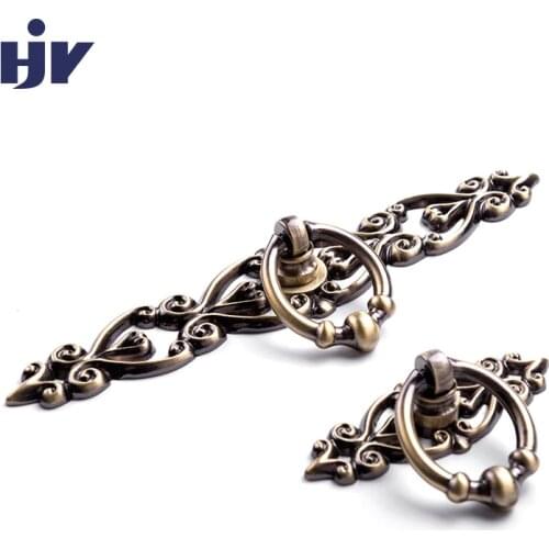 Antique Bronze Cabinet Handles Vintage Chinese Style Furniture Handle Drawer Knobs Closet Wardrobe Door Pulls Cupboard Handles