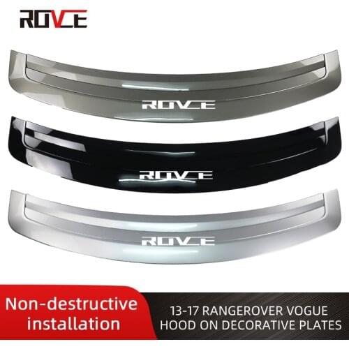 ROVCE ABS Chrome Hood Panel Cover Trim For Land Rover Range Rover Vogue L405 2013-2017 LR079943 LR079940 LR072274 Car Styling