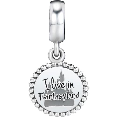 I Live In Fantasyland Dangle New Fashion Beads For Jewelry Making Sterling Silver Jewelry For Woman DIY Bracelets