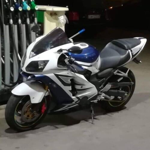 Injection OEM Fairing kit for Kawasaki ZX12R 02 03 04 white blue fairings ZX12R 2002 2003 2004 2005 Y16