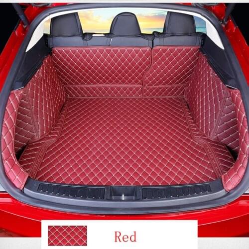 Red Colour Full Surround Waterproof Non-slip Rear Trunk Boot Liner Cover For Tesla Model S 14-2018