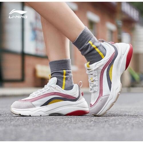 Li-Ning Women AURORA WINDWALKER Lifestyle Shoes Retro Wearable LiNing Fitness Sport Shoes Comfort Sneakers AGCP108 SJAS19